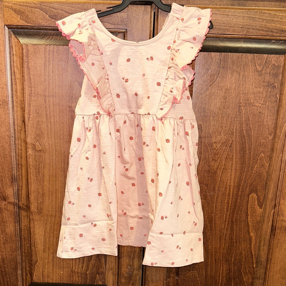 Charming Pink Polka Dot Kids Dress